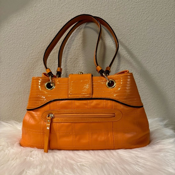 Sharif Orange Studded Shoulder Bag - Picture 4 of 14